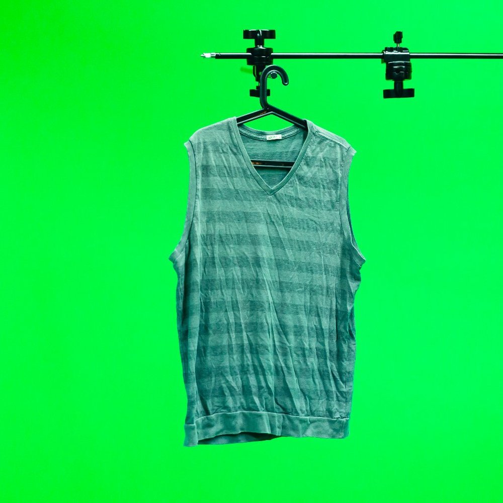 Sleeveless Striped T Shirt
